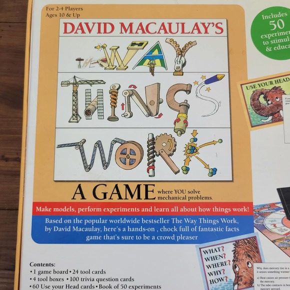 David Macaulay's The Way Things Work Mechanical Board Game 2-4 Players - Picture 4 of 5